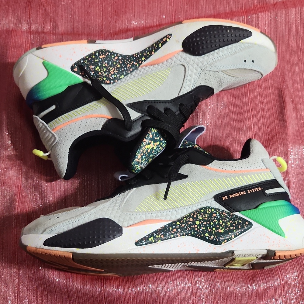 Puma RS-X Fourth Dimension Fair Aqua Ponderosa Pine Sneakers 36983801 Mens 8
